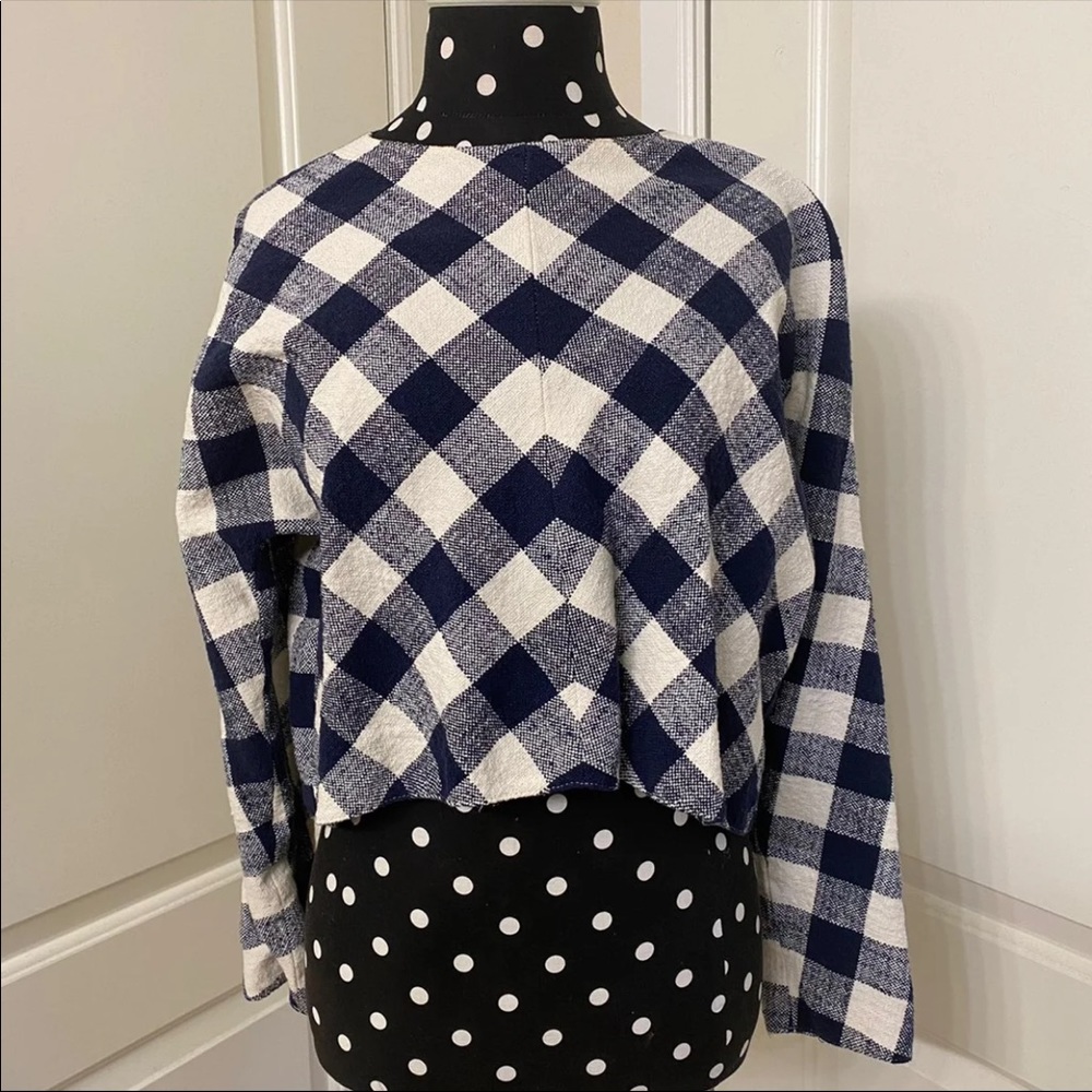 🖤Zara buffalo plaid crop top🖤